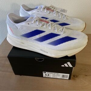 Adidas Adizero SL2 Running Shoe White Royale Blue Red Gum Sole - Size 13